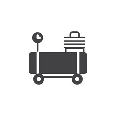 Compressor icon Symbol mark in filled style