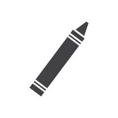 Crayon icon Symbol mark in filled style