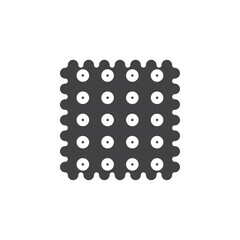 Crackers icon Symbol mark in filled style