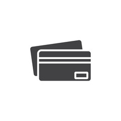 Credit card icon Symbol mark in filled style