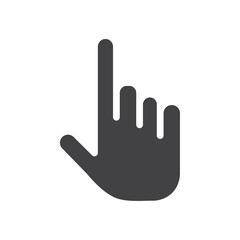 Cursor hand icon Symbol mark in filled style