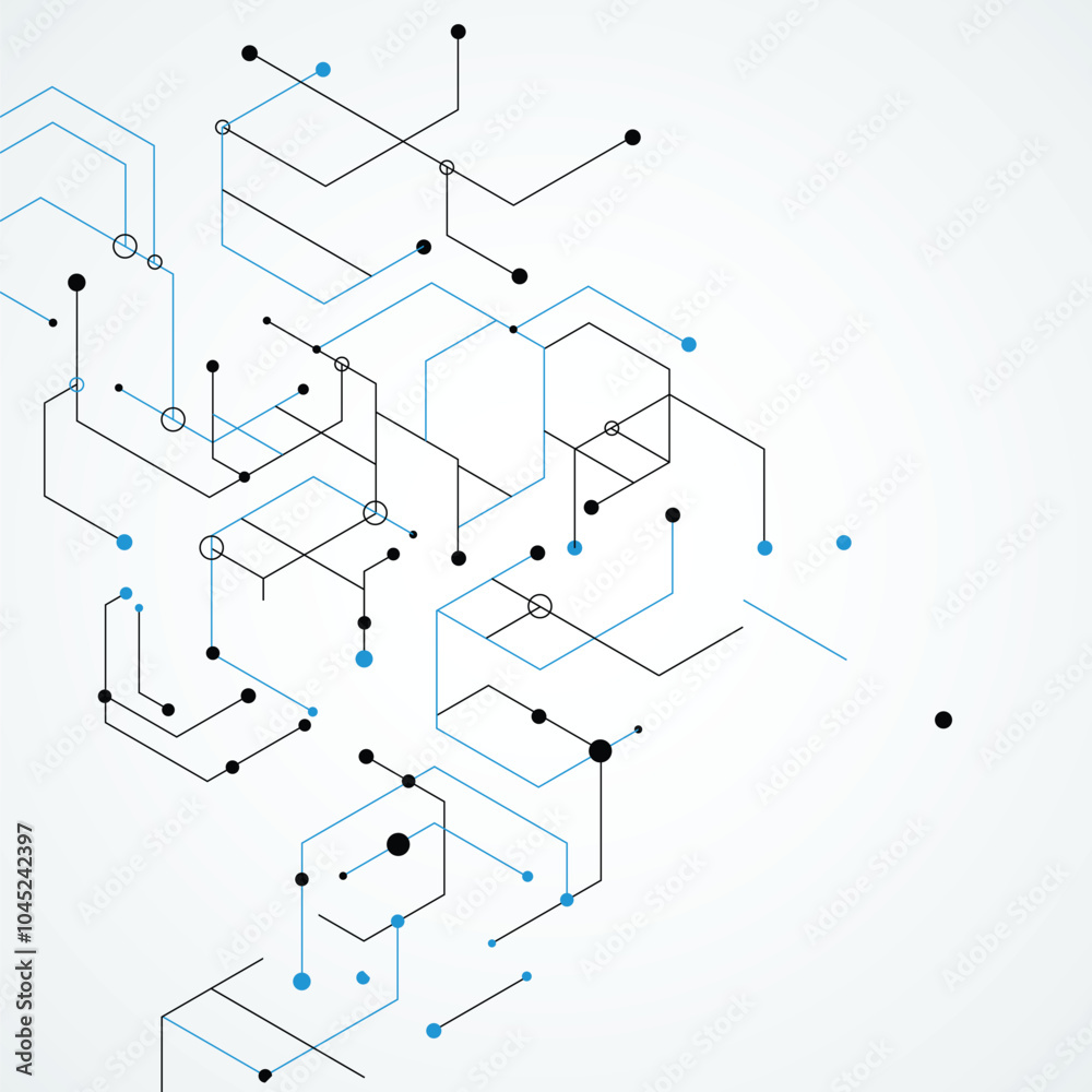 Aufkleber Abstract design element with geometric background of hexagons shape pattern