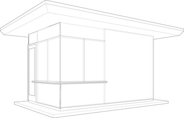 3D illustration of building project