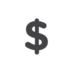 Dollar icon Symbol mark in filled style