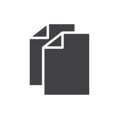 Duplicate icon Symbol mark in filled style