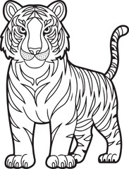 Royal Bengal tiger silhouette vector art illustration eps