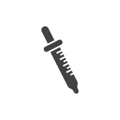 Eye dropper icon Symbol mark in filled style