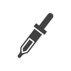 Eye Dropper Icon Symbol mark in filled style