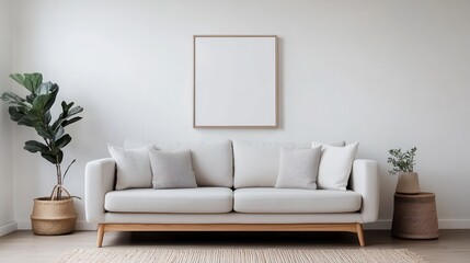 Scandinavian Living Room in Neutral Tones