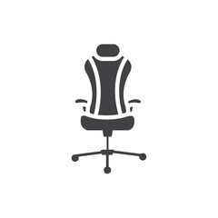 Gaming chair icon Symbol mark in filled style