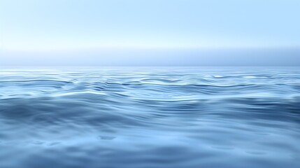 Calm Blue Water Surface with Blurred Abstract Texture