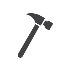 Hammer icon Symbol mark in filled style