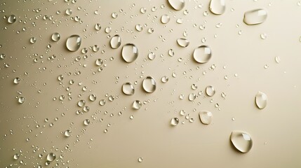 Glistening Water Droplets on Minimalist Background