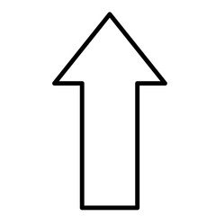 up arrow icon vector simple design for direction