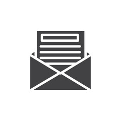 Newsletter icon Symbol mark in filled style