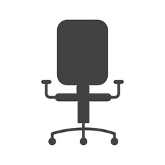 Office chair icon Symbol mark in filled style