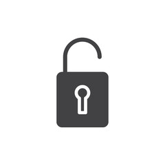 Padlock icon Symbol mark in filled style