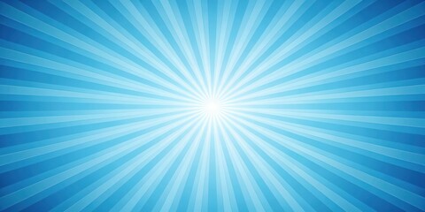 Abstract Background with a  Blue Radial Sunburst Pattern Featuring Light and Darker Shades of Blue