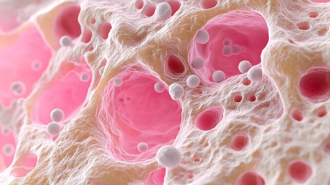 Abstract Representation of Scleroderma and Systemic Sclerosis - Visualizing Autoimmune Effects on Skin Tightening and Tissue Fibrosis