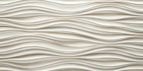Abstract White Wavy Pattern Design With Subtle Texture And Depth
