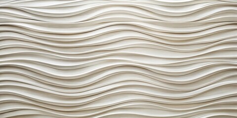 White Wave Pattern Wall Texture with Abstract Wavy Lines and a Smooth Surface