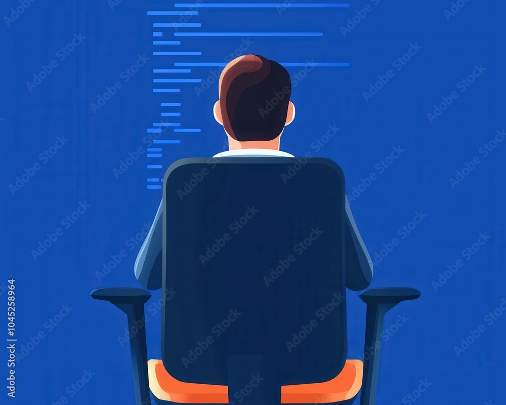Poster software manager overseeing deployment process