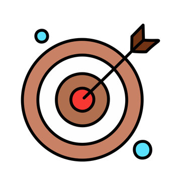 recommend clip art: Target with arrow vector illustration, filled design editable outline icon.