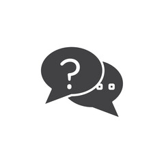 Question icon Symbol mark in filled style