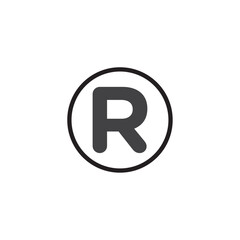 Registered trademark symbol Symbol mark in filled style