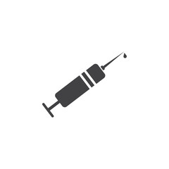 Syringe icon Symbol mark in filled style