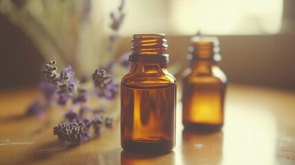 essential oil with herbs