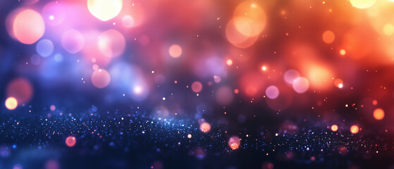 Fototapeta premium Christmas Glow Banner: Festive lights for New Year's Eve night