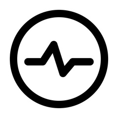 waveform,waveform icons, waveform   icon editable stroke outline icon isolated on white background flat vector illustration. Pixel perfect. 64 x 64.