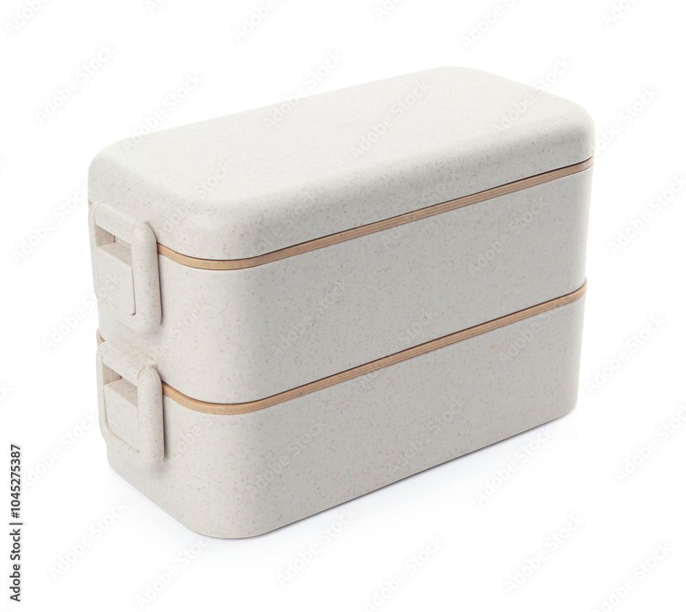 Canvas Prints One plastic lunch box isolated on white