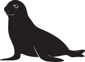 Seal Silhouette Vector Style
