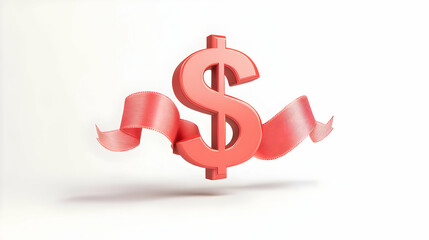 3D Floating Pound Symbol Sale Tag Advertising Ribbon Stylish Vector Illustration Financial Savings Effective Advertising Campaigns Business Settings Icon Isolated White Background