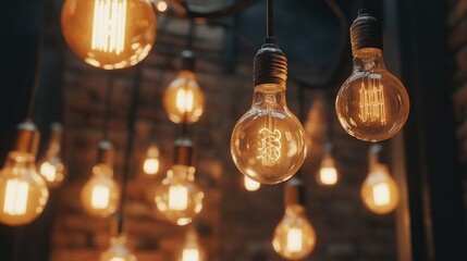 Warm Glow of Vintage Lightbulbs