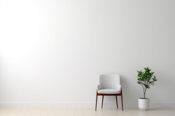 Interior white background architecture furniture chair.