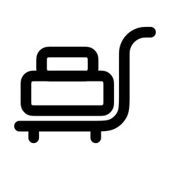 trollly,trolly icons,  trolly  icon editable stroke outline icon isolated on white background flat vector illustration. Pixel perfect. 64 x 64.
