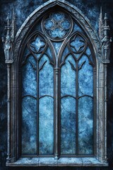 Intricately designed gothic window a stunning architectural feature with ethereal beauty and historical significance