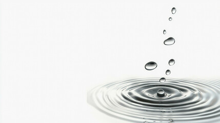 A serene image depicting water droplets creating ripples on the surface, emphasizing tranquility and the beauty of nature.