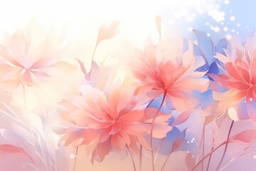 Obraz premium Spring floral backgrounds outdoors pattern.