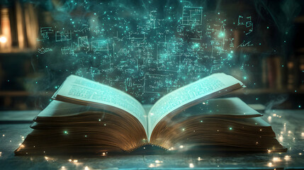 Open Book with Floating Mathematical Formulas in a Conceptual Learning Environment