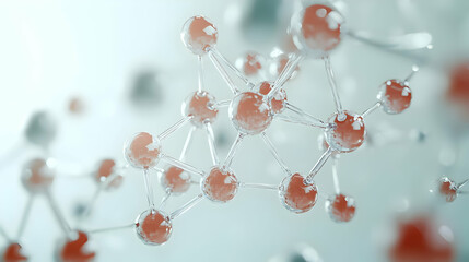 3D Molecular Currency Converter Concept Close-Up, Molecules Rearranging for Currency Exchange, Next Generation Atomic-Level Transformation, Futuristic Minimalist Setting, Icon on White Background