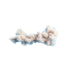 Fluffy smoke cloud floating in air, creating dreamy atmosphere