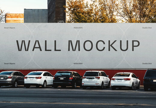 Parking Lot Wall Mockup With Generative AI