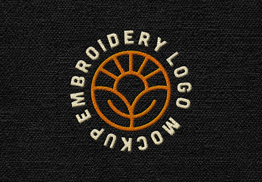 Stitch Embroidery Logo Mockup