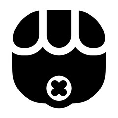 shop, shop icons,  shop  icon editable stroke outline icon isolated on white background flat vector illustration. Pixel perfect. 64 x 64