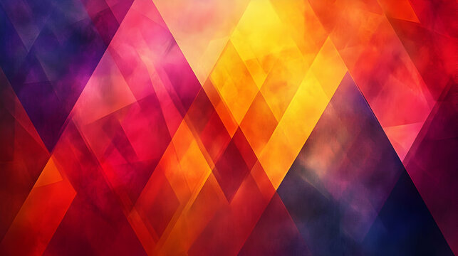 Seamless Abstract Background Featuring Geometric Triangles and Parallel Lines in Vivid Colors