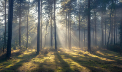 Fototapeta premium Spectacular Nature and Scenic Wonders: Golden Hour Sunsets, Lush Forests, Tranquil Beaches, and Vibrant Fields of Flowers in Stunning Views